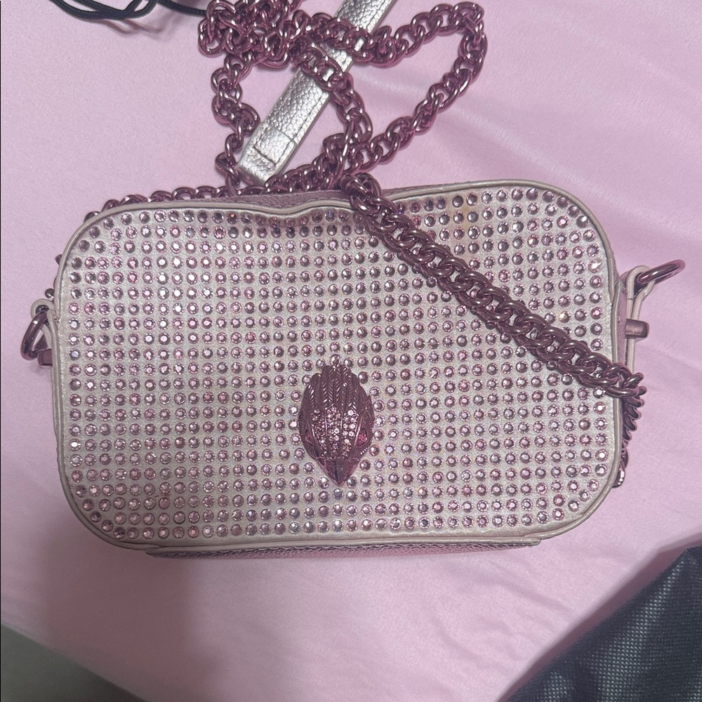 Kurt Geiger Pink Studded Crossbody Bag